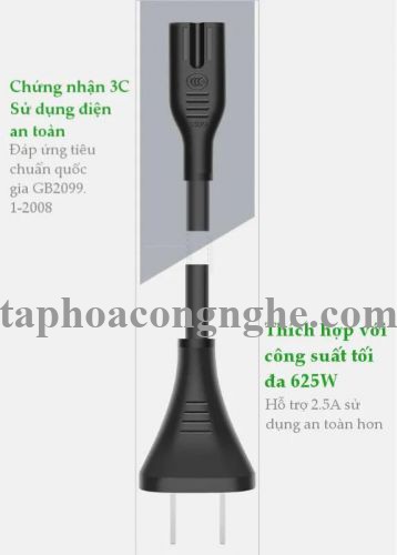 Ugreen 40311 0.5m Màu Đen Dây nguồn sạc số 8 CD159 30040311